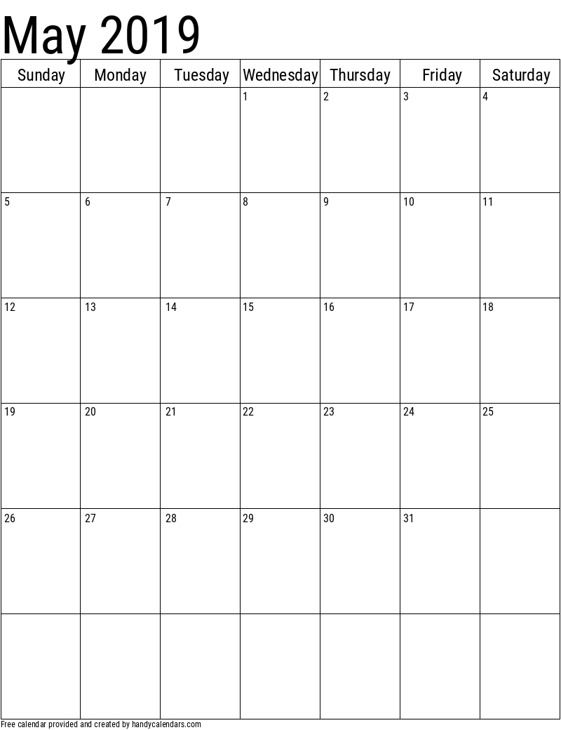 19 May Calendars Handy Calendars