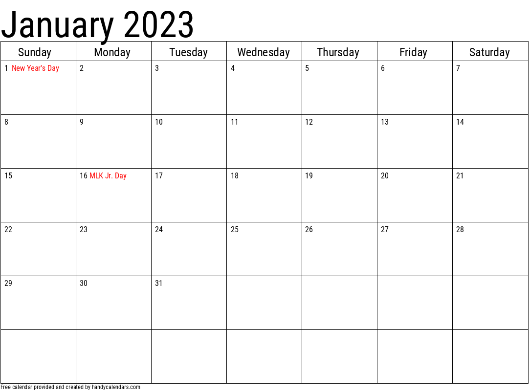 Free Printable 2023 Monthly Calendar With Holidays Ww Vrogue co