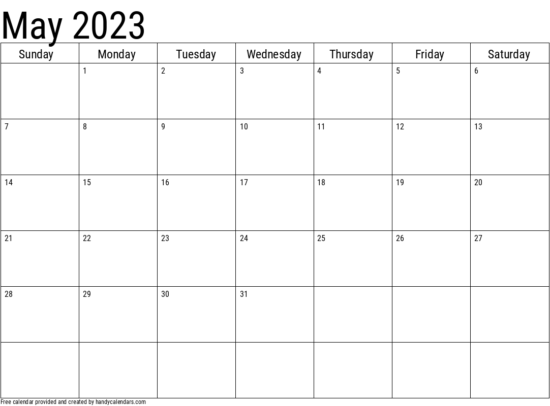 May 2023 Calendar Free Printable Calendar May 2023 Calendar Pdf Word 