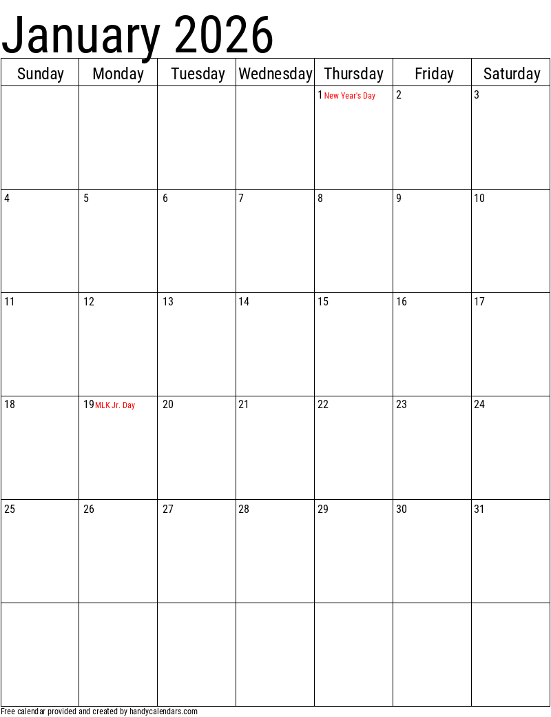 December 2025 Vertical Calendar With Holidays Handy Calendars
