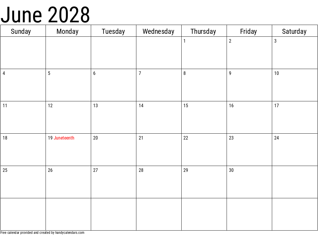 2028 June Calendars Handy Calendars 2028 june calendars handy calendars